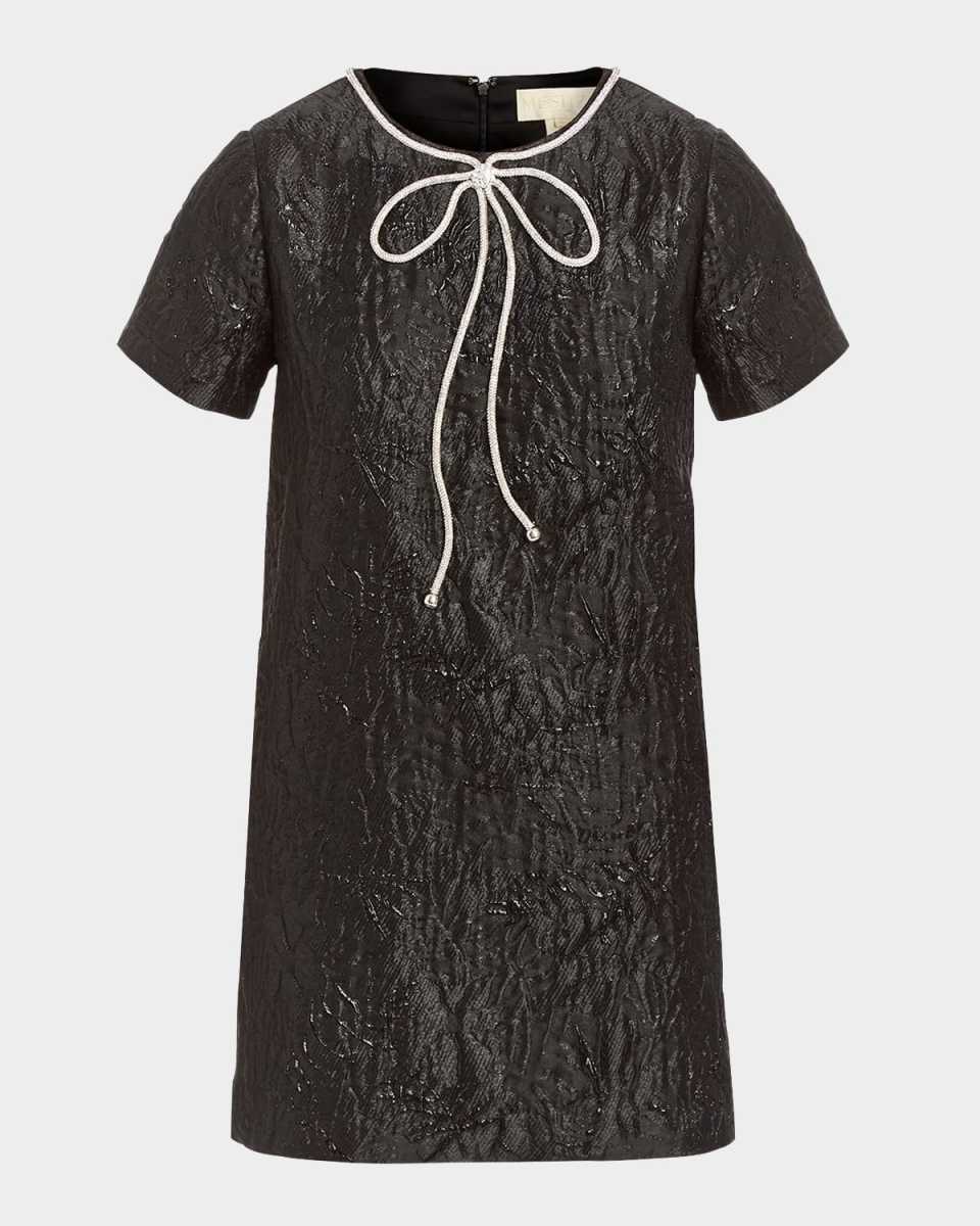 Ainslee Crystal Bow Mini Shift Dress